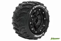 Louise Reifen MT-Cyclone MFT soft auf BL-Felge in schwarz 17mm 2Stück für Traxxas MAXX 1/10