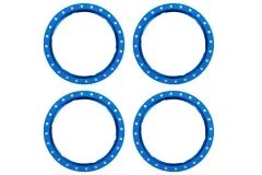 Traxxas Tuning Pro Scale Beadlock Ringe aus Aluminium in Blau 4Stück für Maxx-Slash 1/8 und UDR 1/7