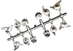 RPM Tuning Chrome Wheel Nuts und KO's-Sedans / Chrome Radmuttern für KO S-Limousinen für 1/10