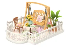 Lasercut Kunststoff Bausatz Standmodell DIY Miniature Haus Super Creator Serie Sunny Break Terrasse - 68 Teile