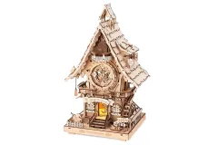 Lasercut Holzbausatz Kuckucksuhr Naturfarbe - 435 Teile