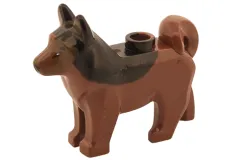 Klemmbausteine Tier Husky in braun/schwarz 1Stück