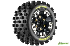 Louise Reifen ST-Rock auf Felge in schwarz 12mm 2Stück für Traxxas MINI-MAXX und MINI-XRT 1/16