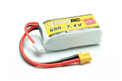 LemonRC LiPo Akku 2S 650mAh 7,4V 35C mit XT30 Stecker