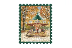 Lasercut Holz Puzzle Goldenes Herbstkarussell - 200 Teile