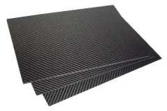 Vollcarbonplatte seidenmatt 40x30cm Stärke 1,5mm 1Stück