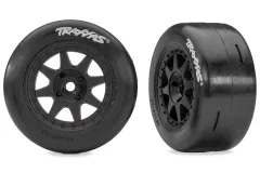 Traxxas Tuning Slick Reifen auf Felgen in Weiß Vorne 2Stück für MINI-Rally 1/16