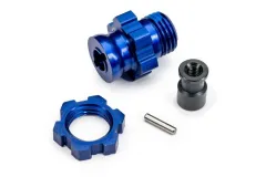 Traxxas Tuning Radmitnehmer 17mm mit Muttern in Blau (für TRX9080) für Rustler und Slash 1/10