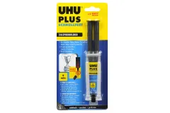 UHU plus Schnellfest Zweikomponentenkleber in einer Doppelkammerspritze mit statischem Mischer 14ml / 15,5g