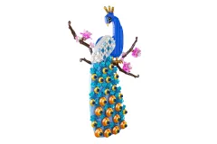 MouldKing Klemmbausteine Pfauen Wandkunst - 690 Teile