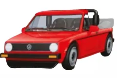 COBI Klemmbausteine Autos Volkswagen Golf I Cabriolet Rot - 65 Teile