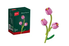 Sembo Klemmbausteine Blumen - Rosa Tulpe - 69 Teile