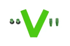 Mikado Knüppel/Drehknopf-Set grün-metallic M4