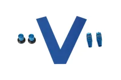 Mikado Knüppel/Drehknopf-Set blau-metallic M4