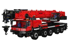 MouldKing Klemmbausteine RC Auto Liebherr Kran 1100 in Rot mit Motoren und Fernsteuerung - 3218 Teile