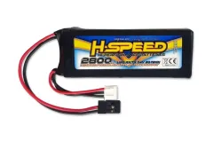 HSP LiPo 2800mAh 2S 7,4V TX Sender und RX Empfänger Akku mit Servo-Stecker und XH