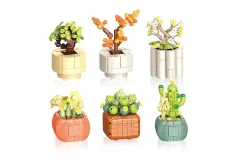 JieStar Klemmbausteine Kleine Bonsai Bäume in Töpfen - 520 Teile