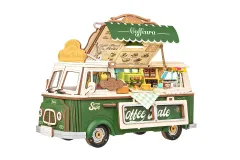 Lasercut Holzbausatz Funktionsmodell Leos Kaffeewagen - 189 Teile