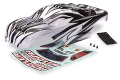 Traxxas Tuning Karosserie ProGraphix mit Aufkleber (benötigt Hintergrundlackierung) Clipless für Rustler 2WD 1/10