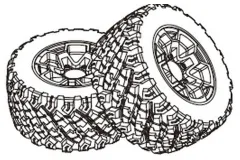 Amewi Ersatzteile Reifen 2Stück für MJX Hyper GO TX14 Truggy 1:14