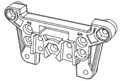 Amewi Ersatzteile Dämpferbrücke Hinten für MJX Hyper GO TX14 Truggy und MTX14 Monstertruck 1:14