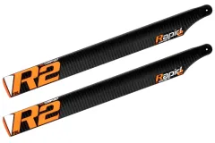 MS COMPOSIT RAPID2 R2 Carbon Hauptrotorblätter FBL 280mm Bohrung 2mm