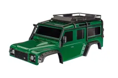 Traxxas Ersatzteile Karosserie Clipless Version in Grün mit Anbauteilen für Land Rover Defender 1/10