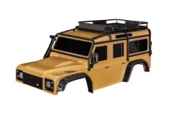 Traxxas Ersatzteile Karosserie Clipless Version in Sand mit Anbauteilen für Land Rover Defender 1/10