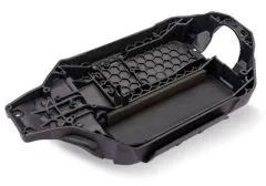 Traxxas Ersatzteile Chassis mit langen Akkuschacht 162mm in Stahl-Grau für Rustler 4x4 1/10