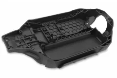 Traxxas Ersatzteile Chassis mit langen Akkuschacht 162mm in Dunkel-Grau für Rustler 4x4 1/10