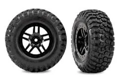 Traxxas Ersatzteile BFGoodrich Reifen mit SCT Split-Speichenfelgen schwarz 2Stück Vorne für Slash 2WD 1/10