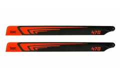 1st Hauptrotorblätter aus CFK 470mm in Orange
