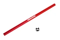 Traxxas Tuning Zentral-Kardanwelle 214mm aus Aluminium in Rot für Ford Fiesta und Slash 1/10