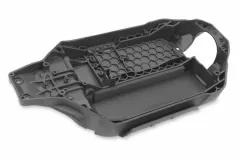 Traxxas Ersatzteile Chassis mit langen Akkuschacht 162mm in grau für Rustler 4x4 1/10