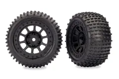 Traxxas Ersatzteile Alias Step-Pin 2.2 Reifen mit BL-Felgen in Schwarz hinten 2Stück für Bandit 2WD 1/10