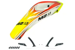 Microheli Airbrush Fiberglass King Cobra Fire Haube in Gelb für OMPHobby M2V3 Pro