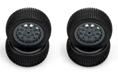 HobbyPlus Ersatzteile Reifen Set mit Felgen in Grau für Short Course Truck Speck-SCT 1:24