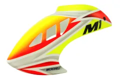 Microheli Fiberglas Haube Phoenix in Rot Gelb für OMPHobby M1V3 Pro