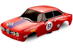 Killerbody Alfa Romeo 2000 GTAm Karosserie Rot 195mm RTU all-in Breite 195mm passend auf nahezu alle 1:10 Tourenwagen mit Radstand 257mm