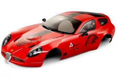 Killerbody Alfa Romeo TZ3 Corsa Karosserie Rot 195mm RTU all-in Breite 195mm passend auf nahezu alle 1:10 Tourenwagen mit Radstand 257mm