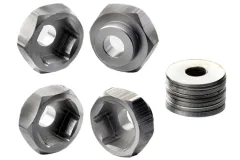 Radmitnehmeradapter 12mm auf 17mm 4Stück inklusiv Beilagscheiben (für 1:8 Reifen auf einem 1:10 Fahrzeug)
