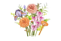 Lasercut Bausatz Blumenstrauß Orangefarbener Sonnenaufgang - 311 Teile